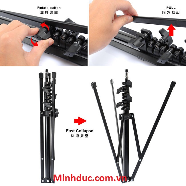 Chân đèn gấp ngược Jinbei L2000A 